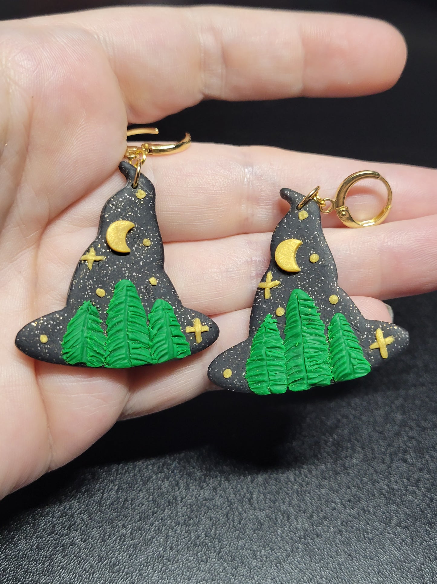 Forest Witch Hat Earrings