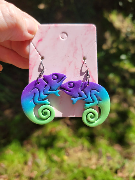 Chameleon Lizard Earrings