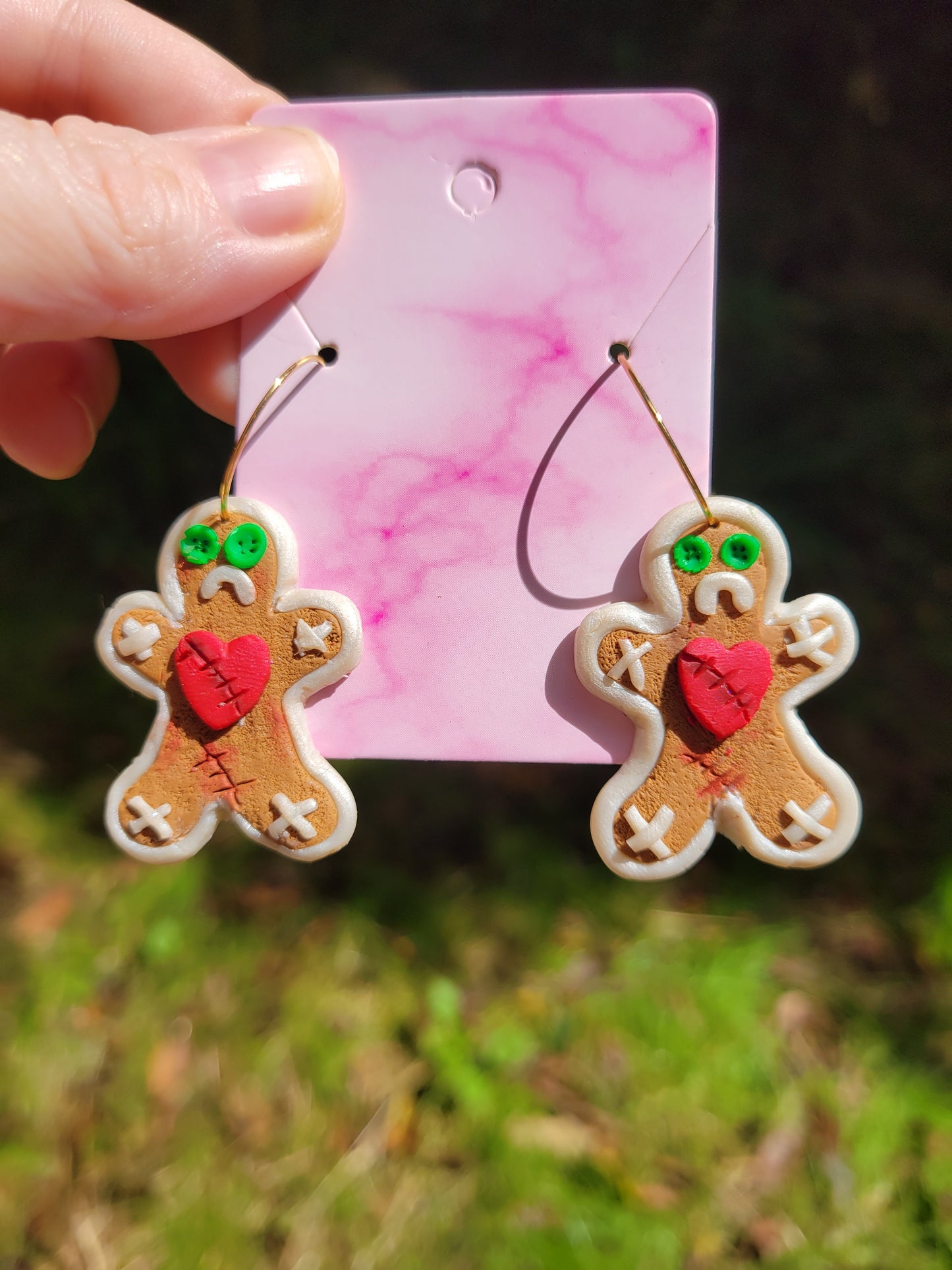 Christmas Gingerdead Voodoo Earrrings