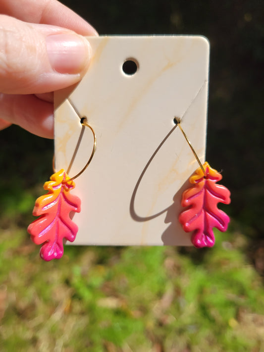 Ombre Fall Leaf Earrings