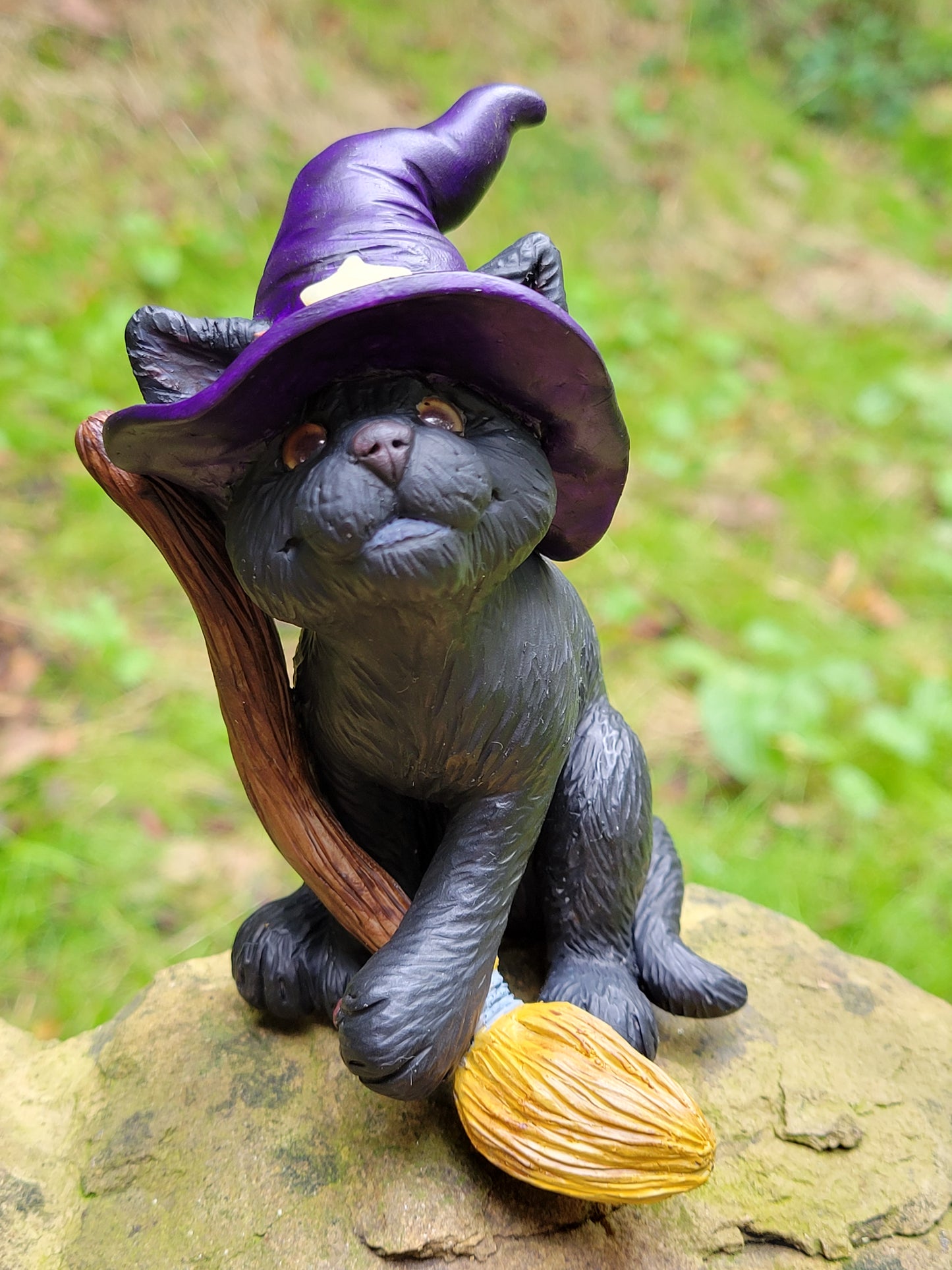 Witchy Kitty OOAK Halloween Sculpture