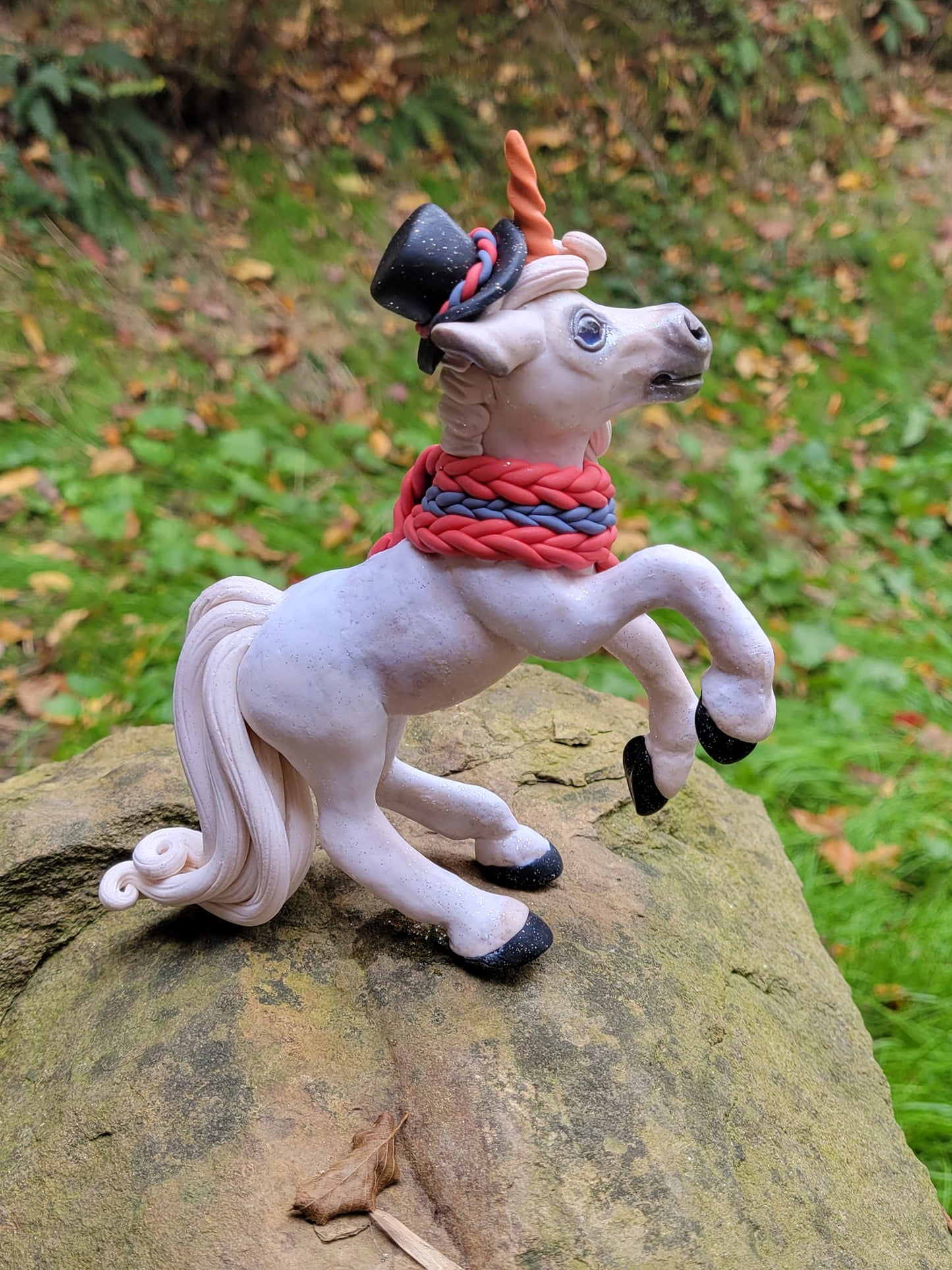 Frosty The Snow Unicorn OOAK Sculpture