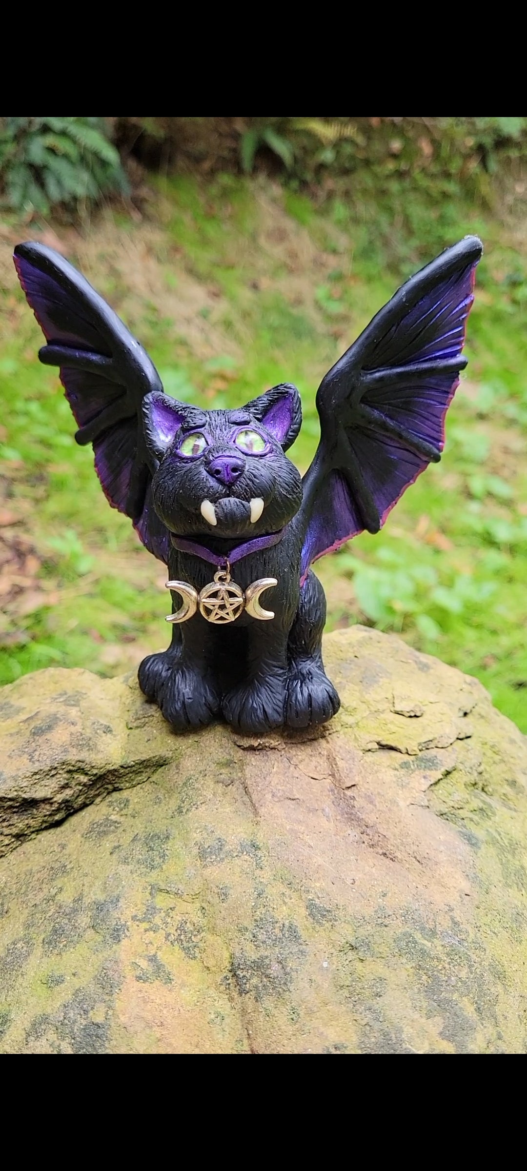 Bat Cat OOAK Sculpture